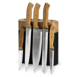 Keepsake Noir Knife Block (Black/Natural) — Detail