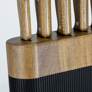Keepsake Noir Knife Block (Black/Natural) — Detail