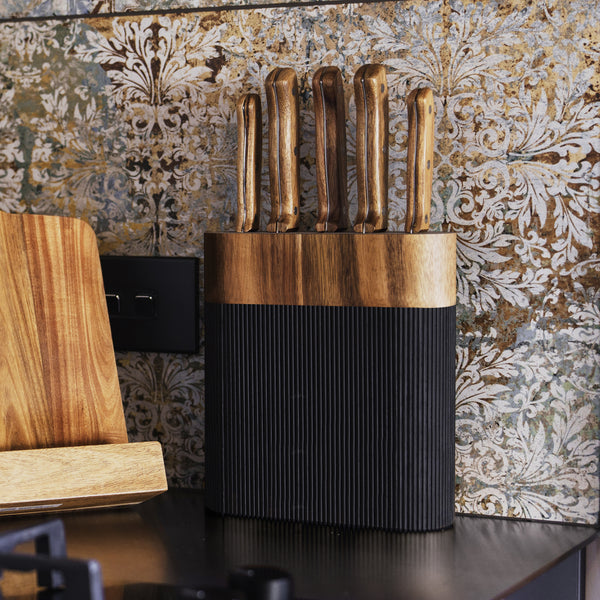 Keepsake Noir Knife Block (Black/Natural)