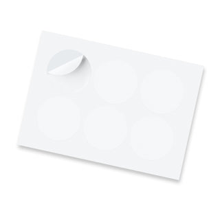 Cipher Sticker Sheet 80mm Circle - Gloss (White)