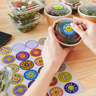 Cipher Sticker Sheet 44mm Circle - Gloss (White) — Feature