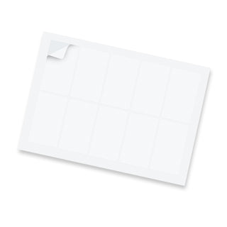 Cipher Sticker Sheet 88 x 50mm Rectangle - Gloss (White)