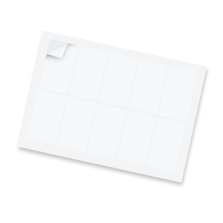 Cipher Sticker Sheet 88 x 50mm Rectangle - Gloss (White)