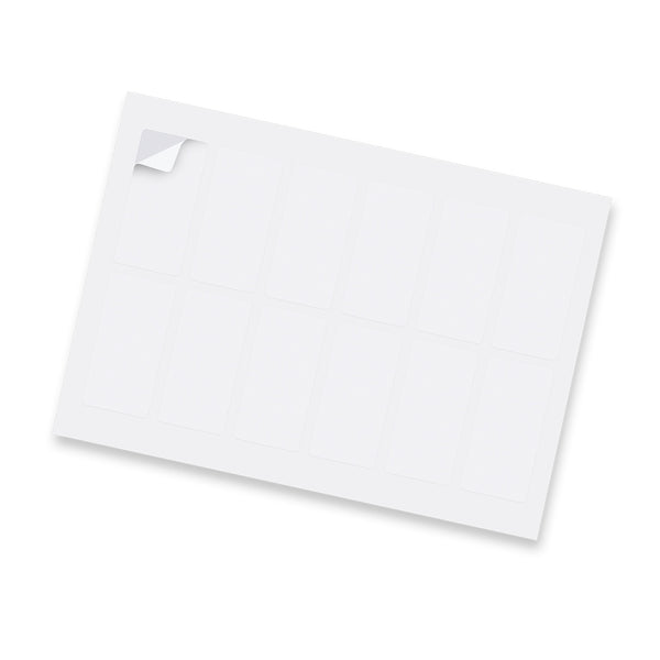 Cipher Sticker Sheet 40 x 80mm Rectangle - Matte (White)
