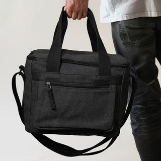 ARCHER Copenhagen Canvas Cooler Bag (Charcoal) — Feature