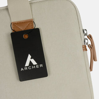 ARCHER Galileo Laptop Bag (Stone) — Hangtag