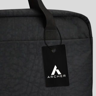 ARCHER Tasman Laptop Bag (Black) — Hangtag