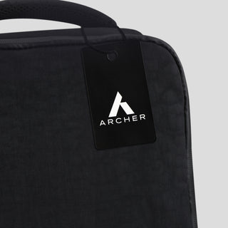 ARCHER Tasman Travel Backpack (Black) — Hangtag
