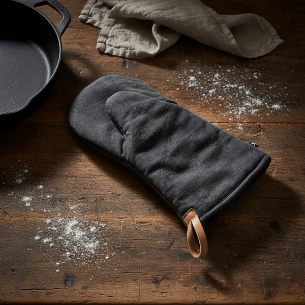Keepsake Canvas Oven Mitt (Washed Black)