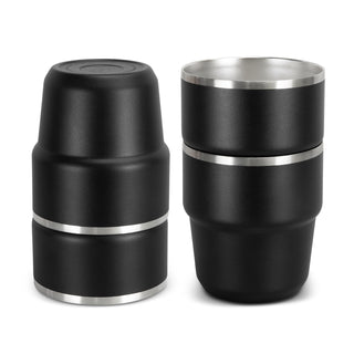 Frontier Stackable Cups - Set of 2 (Black) — Stacked