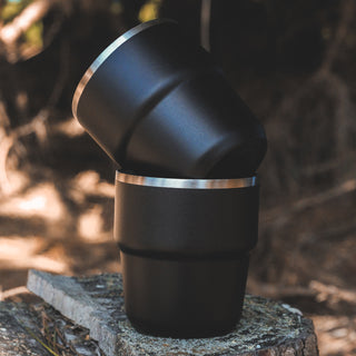Frontier Stackable Cups - Set of 2 (Black) — Feature