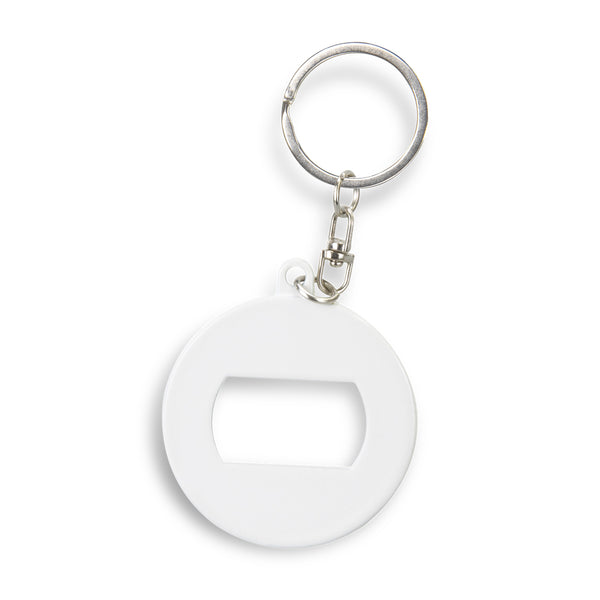 Clip 3-in-1 Bottle Opener Key Ring (White)