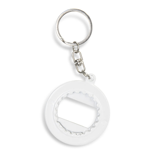 Clip 3-in-1 Bottle Opener Key Ring (White)