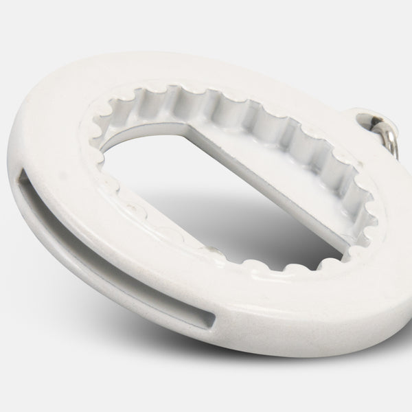 Clip 3-in-1 Bottle Opener Key Ring (White)