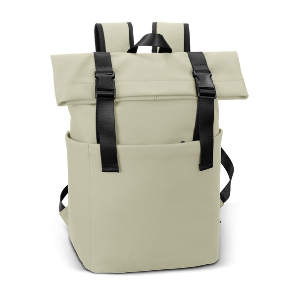 ARCHER Soft-Touch Flap Backpack (Ecru)