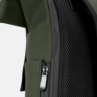 ARCHER Soft-Touch Flap Backpack (Olive) — Zip