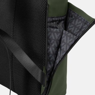 ARCHER Soft-Touch Flap Backpack (Olive) — Pocket