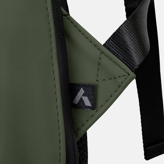 ARCHER Soft-Touch Flap Backpack (Black) — Label