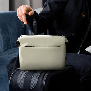 ARCHER Soft-Touch Toiletry Bag (Ecru) — Feature