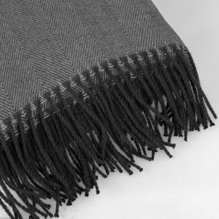 Keepsake Throw Blanket (Grey) — Tassles