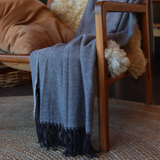 Keepsake Throw Blanket (Grey) — Lifestyle