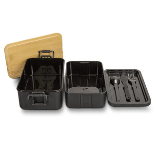 Grain Expandable Lunch Box (Natural/Black) — Components