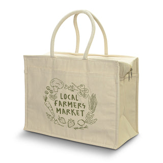 Fjord Shopping Cooler Tote (Natural) — Branded