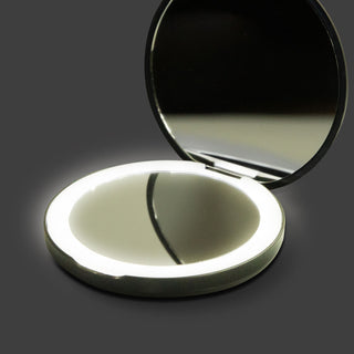 Glow LED Compact Mirror (Black) — Detail