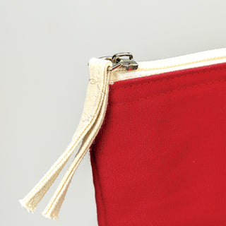 Canvas Cotton Cooler Tote (Natural/Red) — Detail