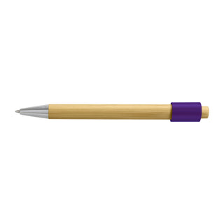 Flux Bamboo Spinner Pen (Natural/Purple)