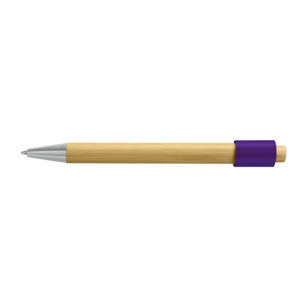 Flux Bamboo Spinner Pen (Natural/Purple)