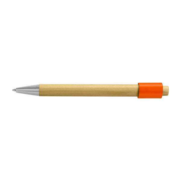 Flux Bamboo Spinner Pen (Natural/Orange)