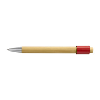 Flux Bamboo Spinner Pen (Natural/Red)