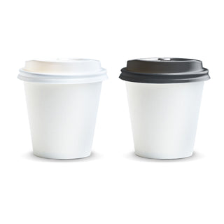 Brew Paper Coffee Cup - 180ml (White) — Unbranded