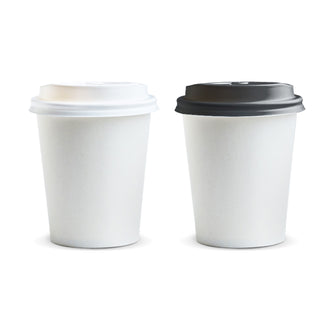 Brew Paper Coffee Cup - 230ml (White) — Unbranded