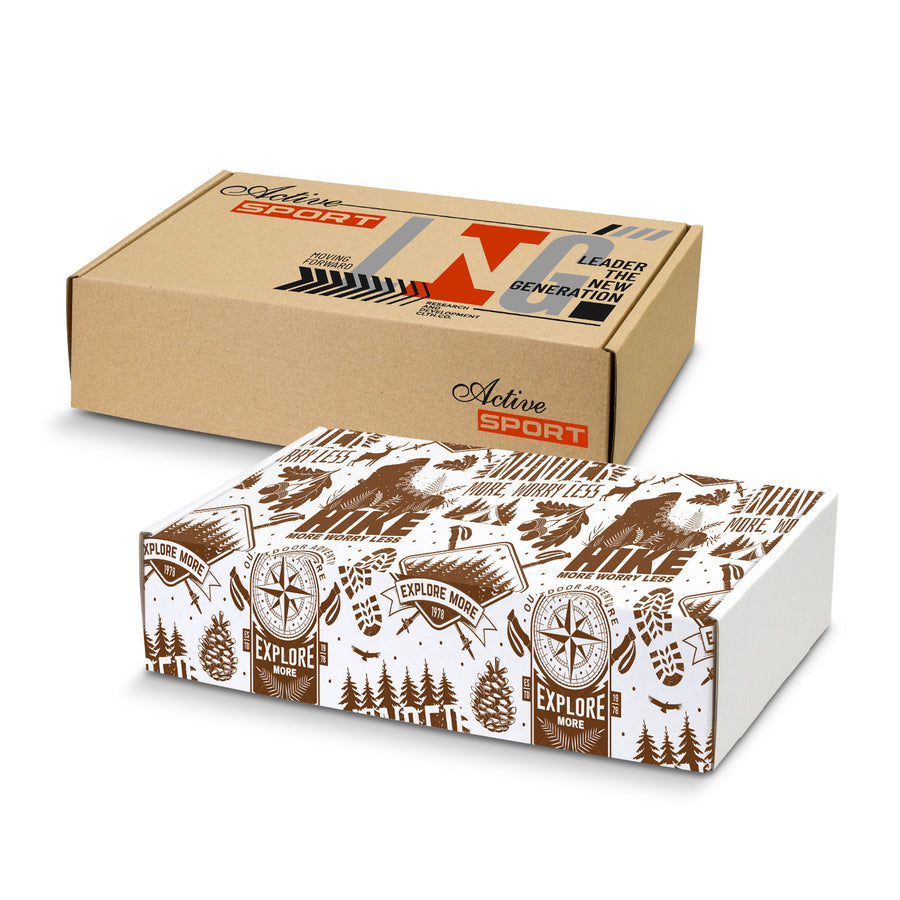Vault Die Cut Box with Locking Lid - 300x225x75mm (Natural/Natural)