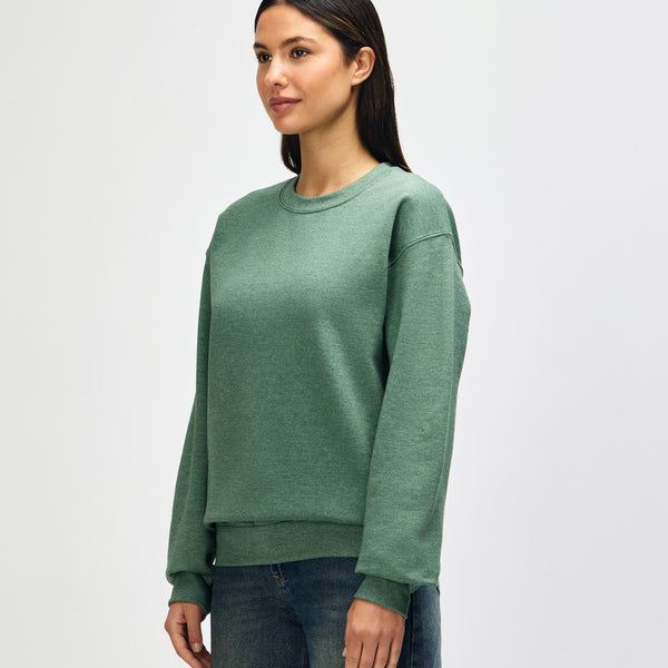 Gildan Heavy Blend 18000 Crewneck (Heather Dark Green)