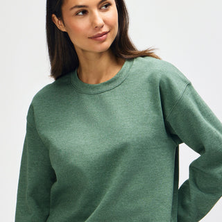 Gildan Heavy Blend 18000 Crewneck (Heather Dark Green)