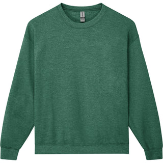 Gildan Heavy Blend 18000 Heather Dark Green - Front View | color:Heather Dark Green|view:front