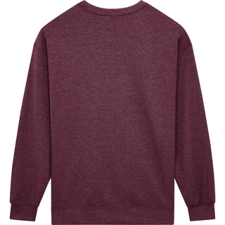 Gildan Heavy Blend 18000 Heather Dark Maroon - Back View | color:Heather Dark Maroon|view:back