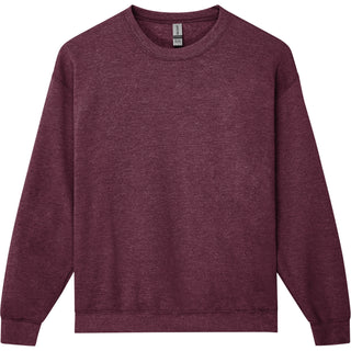 Gildan Heavy Blend 18000 Heather Dark Maroon - Front View | color:Heather Dark Maroon|view:front