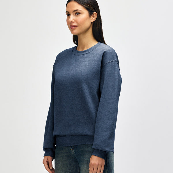 Gildan Heavy Blend 18000 Crewneck (Heather Dark Navy)