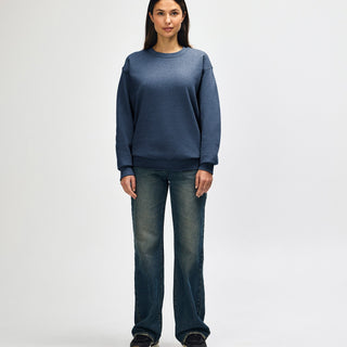 Gildan Heavy Blend 18000 Crewneck (Heather Dark Navy)