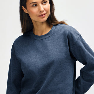 Gildan Heavy Blend 18000 Crewneck (Heather Dark Navy)