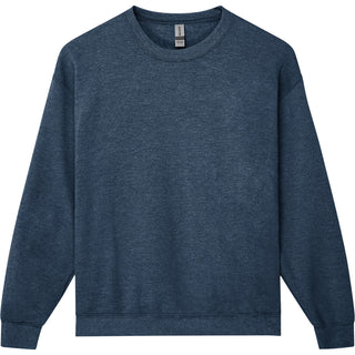 Gildan Heavy Blend 18000 Heather Dark Navy - Front View | color:Heather Dark Navy|view:front