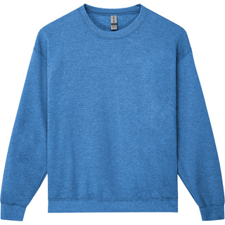 Gildan Heavy Blend 18000 Heather Deep Royal - Front View | color:Heather Deep Royal|view:front