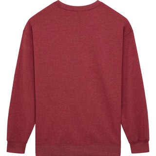 Gildan Heavy Blend 18000 Heather Scarlet Red - Back View | color:Heather Scarlet Red|view:back
