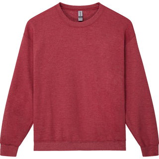 Gildan Heavy Blend 18000 Heather Scarlet Red - Front View | color:Heather Scarlet Red|view:front