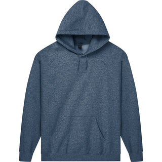 Gildan Heavy Blend 18500 Heather Dark Navy - Front View | color:Heather Dark Navy|view:front