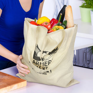 Canvas Foldaway Tote Bag (Natural) — Feature